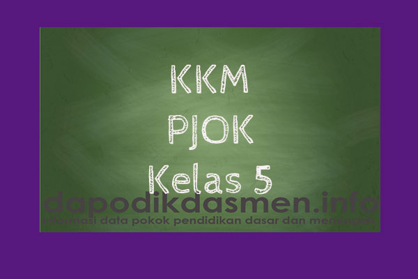 KKM PJOK Kelas 5 Semester 1 dan 2