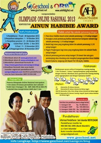 Olimpiade Online Nasional Ainun Habibie Award 2013