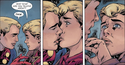 Miracleman: The Silver Age - Miracleman and Young Miracleman kiss - Super-Heróis Gay Bissexual - Super-Heróis LGBT - Gay Male SuperHero - Amor Masculino - Androfilia - Gay Male Love - Amor Másculo - Amor Macho - Manly Love - Man2Man