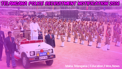 Telangana State Police Recruitment Notification 2016