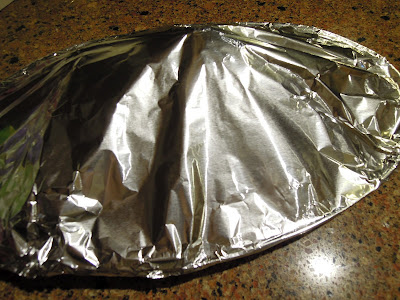 Grilled tri tip with a foil tent cover