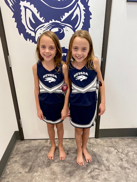 Nevada Wolf Pack Cheerleader outfits