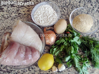 Chiftele de peste - toate ingredientele necesare retetei