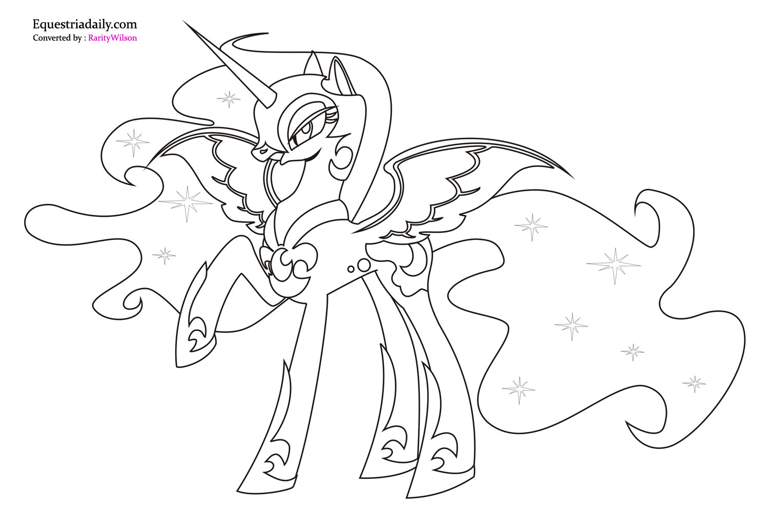 Nightmare Moon Coloring Pages | Minister Coloring