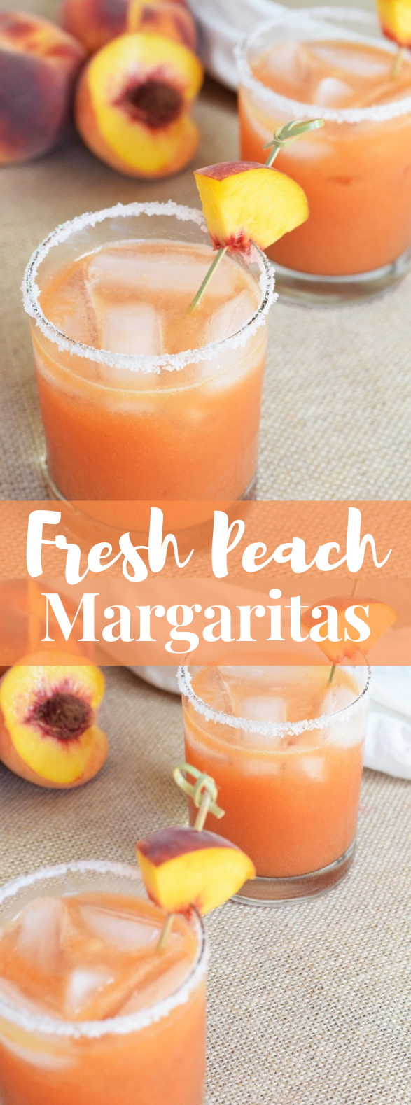 Fresh Peach Margaritas #drink #summer