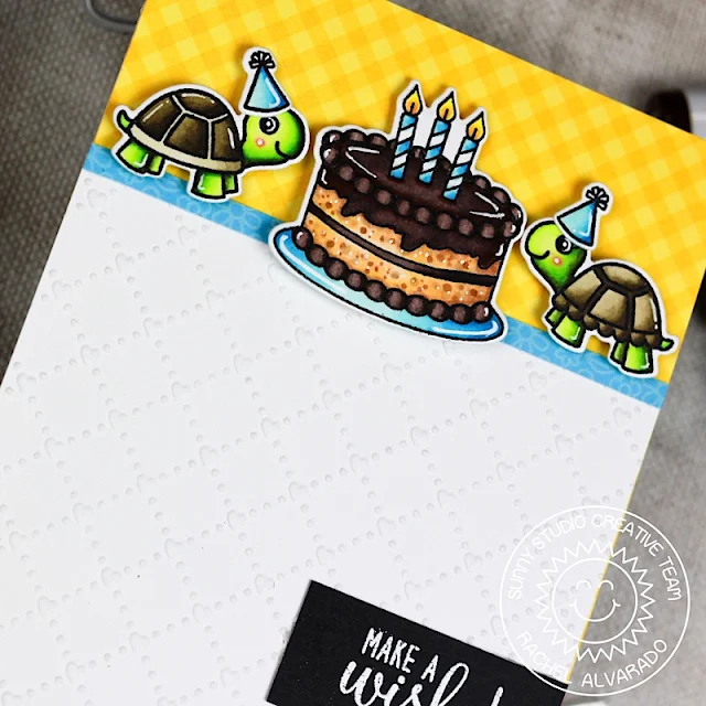 Sunny Studio Stamps: Make A Wish Turtley Awesome Stitched Ovals Birthday Cards by Rachel Alvarado 