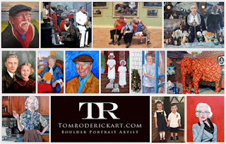 Collage of Portraits by Boulder portrait artist Tom Roderick