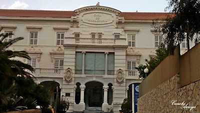 Fachada principal del antiguo asilo de los niños desamparados, hoy Universidad Politecnica de Cartagena.