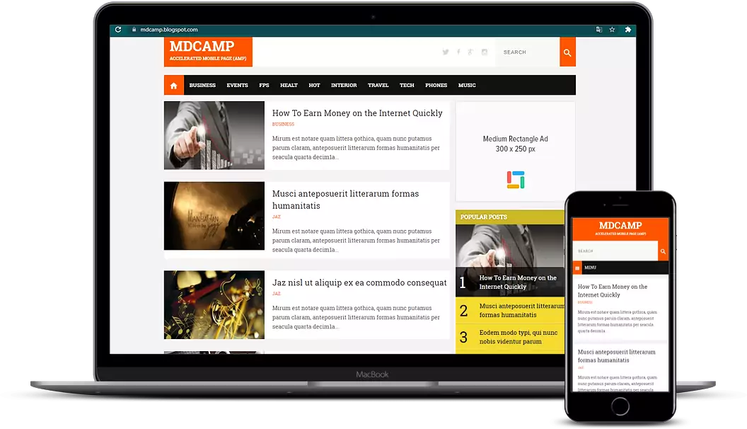 MD camp Blogger template
