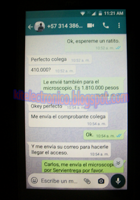 Estafa curso Servicell Arauca WhatsApp 6