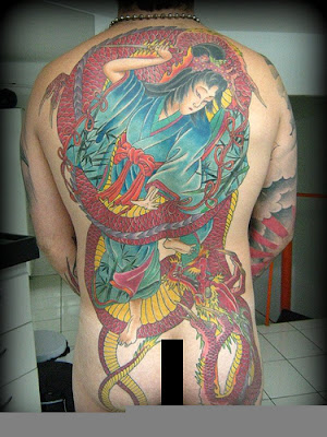 How to Tattoo Dragao vermelho Costas