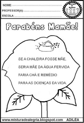 Poesia para educação infantil,dia das mães