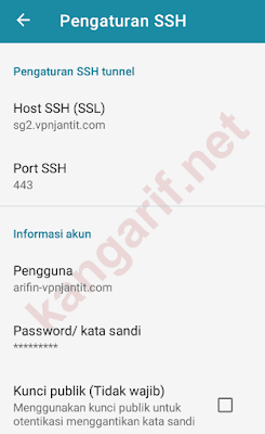 pengaturan ssh http injector