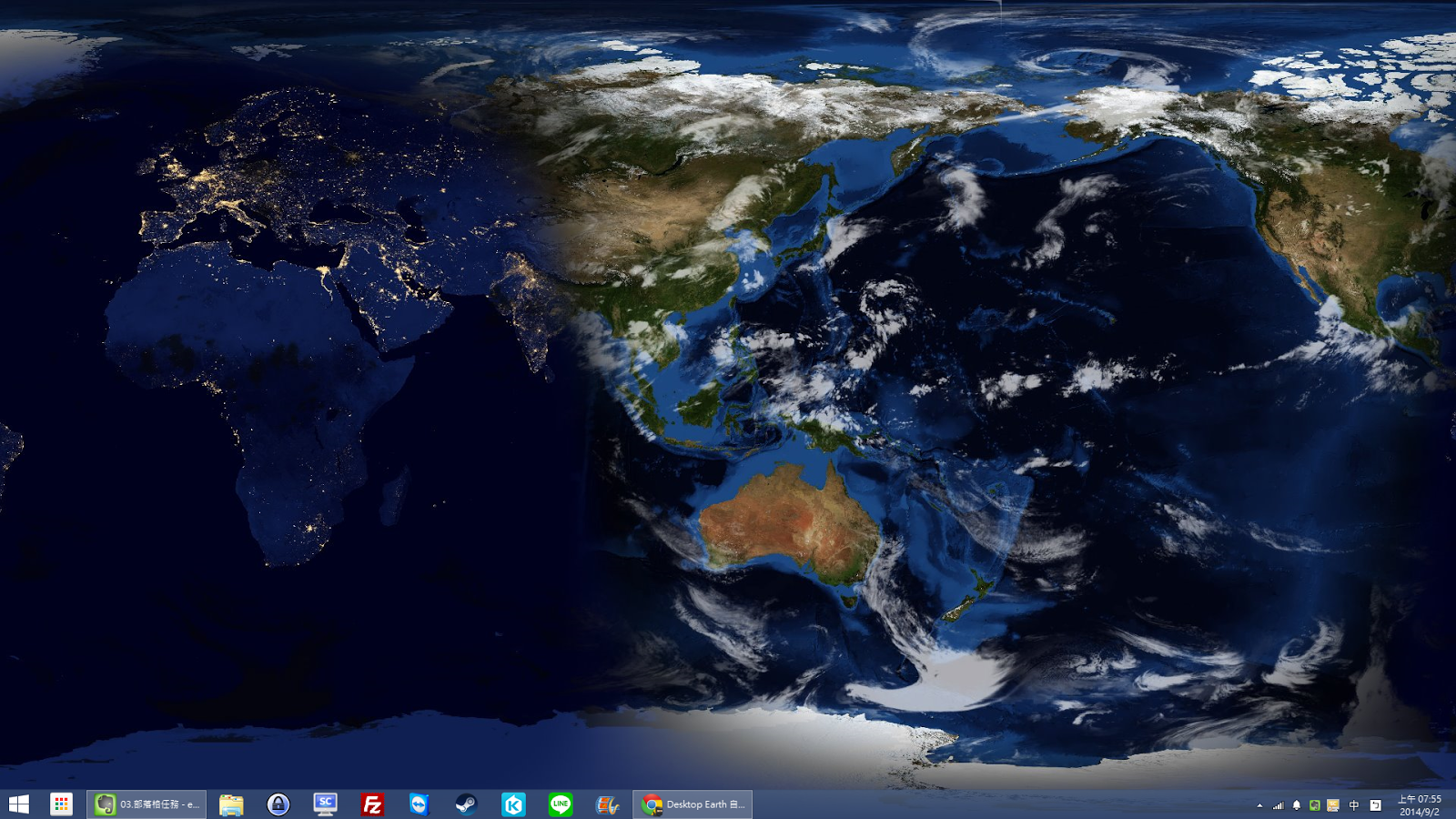 Desktopearth 3 從工作桌面打開宇宙之窗眺望地球變化