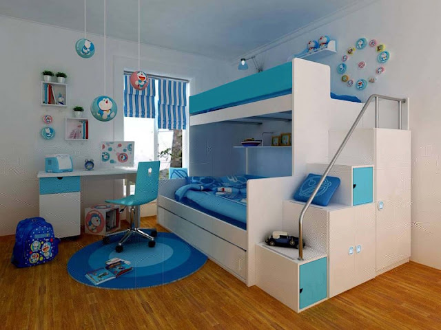 Desain Interior Kamar Anak Anak Ranjang Susun