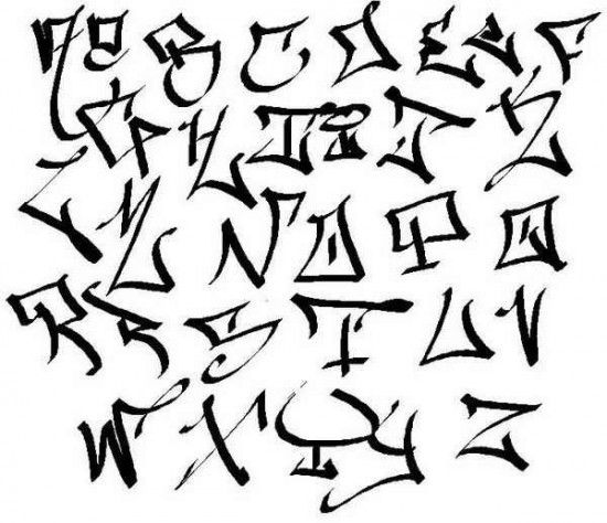 graffiti letters alphabet