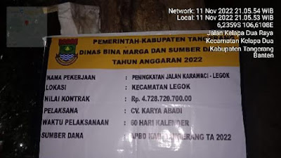 Oknum Konsultan Supervisi Peningkatan Jln.Karawaci-Legok PT SAEBA KONSULINDO Sebut Wartawan Goblok.