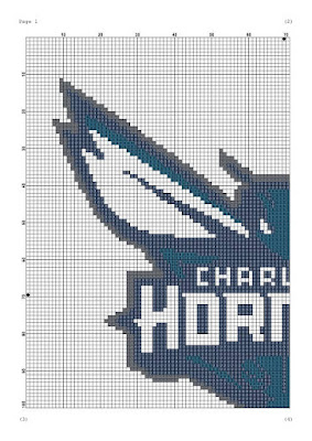 Charlotte Hornets cross stitch pattern