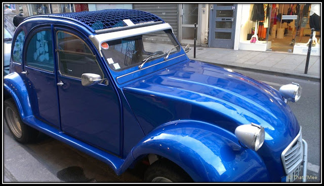 2CV 2 chevaux décapotable toit grillage