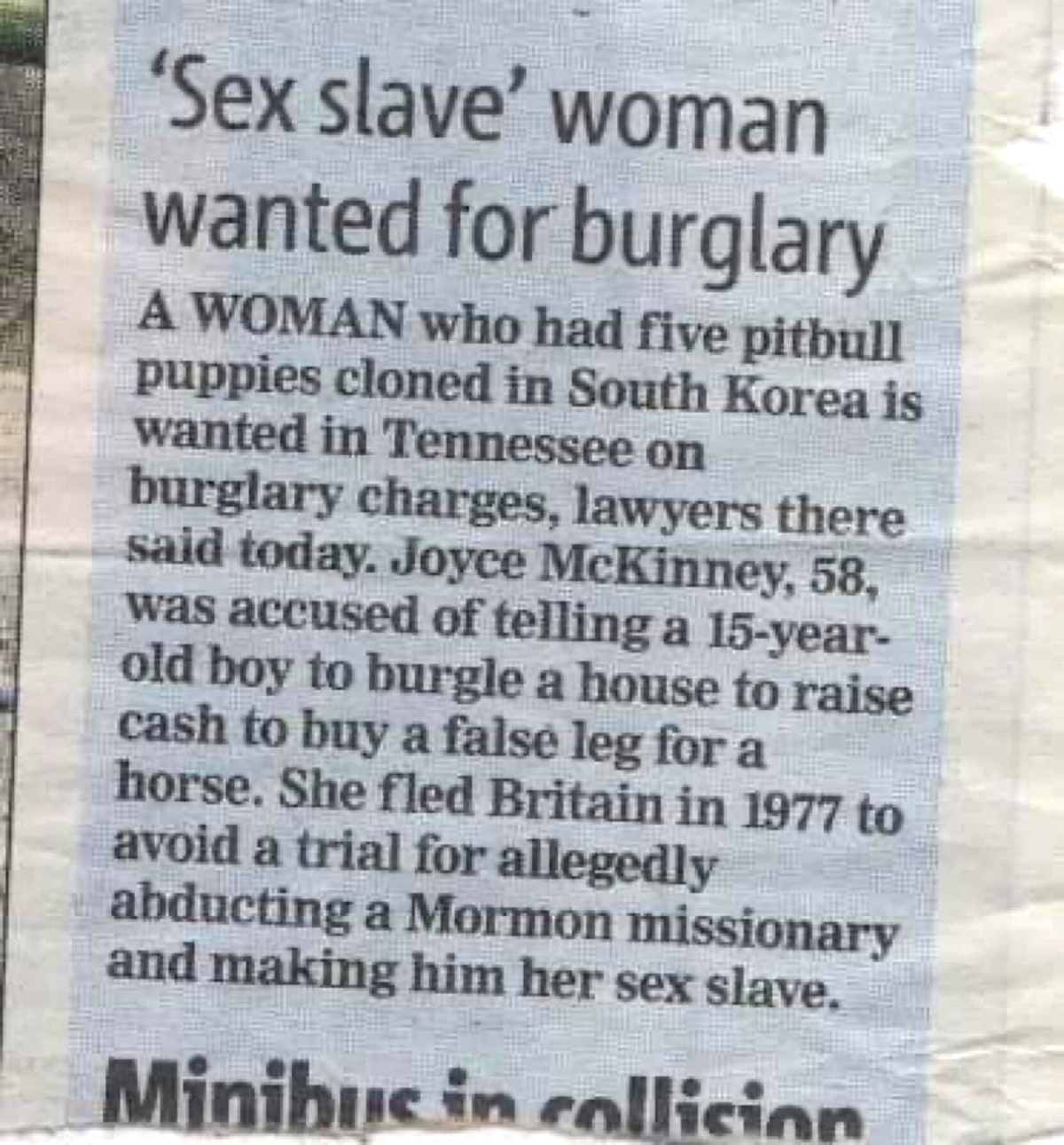 Sex Slave Woman Wanted for Burglary, 1977 ~ Vintage Everyday