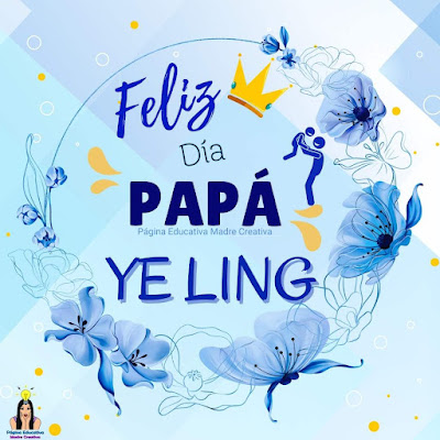 Solapín Feliz Día del Padre - Nombre Yeling para imprimir gratis