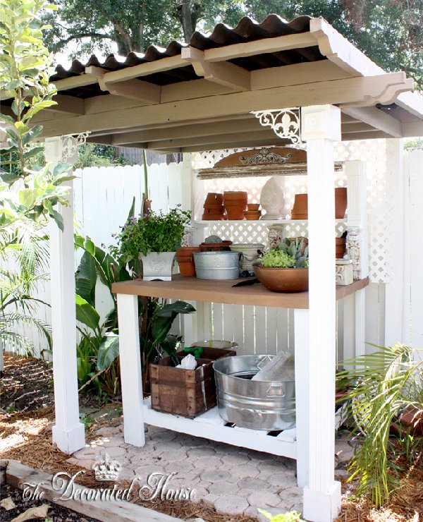 The Decorated House: ~ Potting Bench ~ Garden Shed ~ Create &amp; Recycle