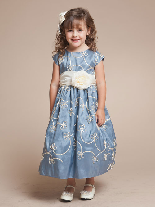 Blue Flower Girl Dresses