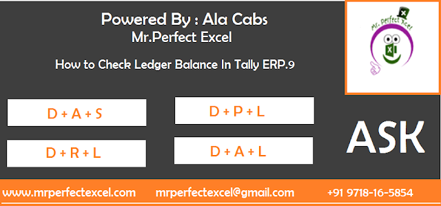 how to ledger balance in tally erp.9