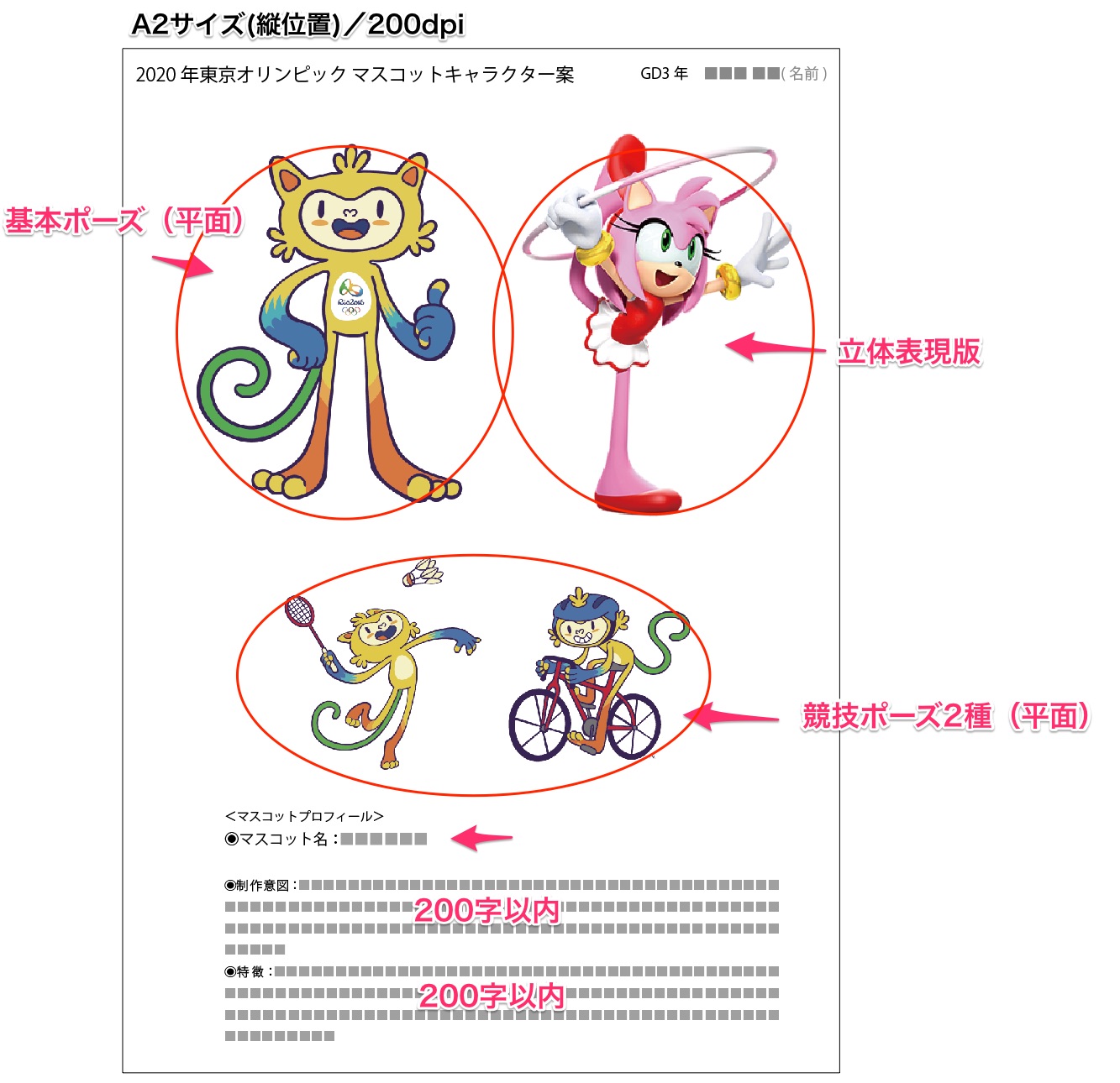 Nzu デジタルイラストレーション講座17 7月3日 第6回 年東京オリンピックのマスコットキャラクターの制作 1