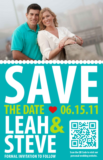 receive wedding rsvp's using QR codes on their invitations and save the