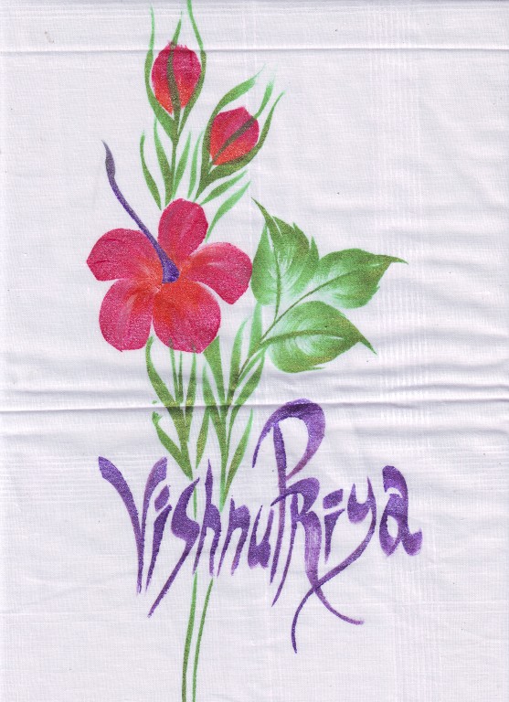 friends relation painting gift with handkerchief