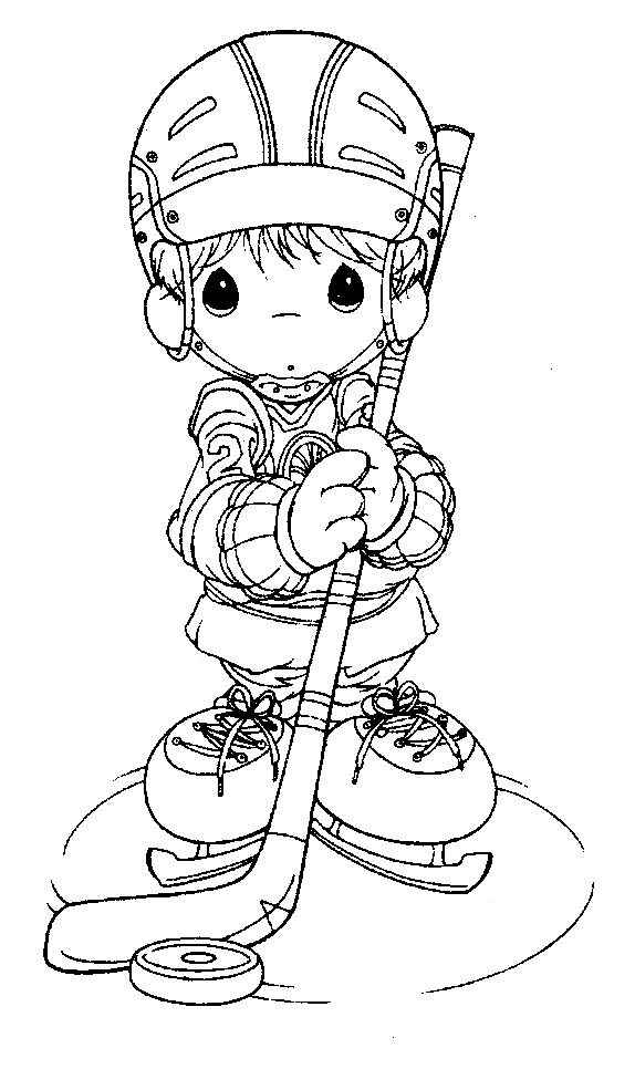 Hockey player – precious moments coloring pages. Monday, January 11, 2010