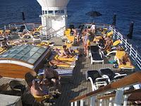 On the deck of the Wind Spirit. Travelpride's Caribbean New Year's Gay Cruise