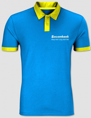 mẫu thiết kế áo Sacombank mặt trước