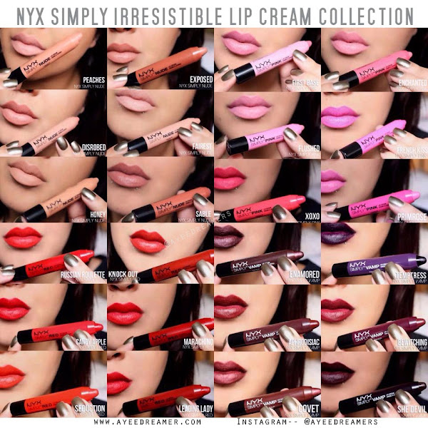 Review NYX Simply Irresistible Lip Cream: Pinks 'XOXO' and Vamps 'Covet' 