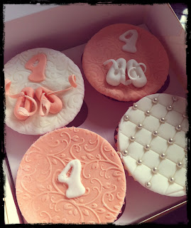 Ballet cupcakes with ballet slippers 