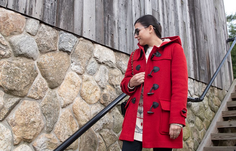 Closet Fashionista: {outfit} The Red Burberry Duffle Coat