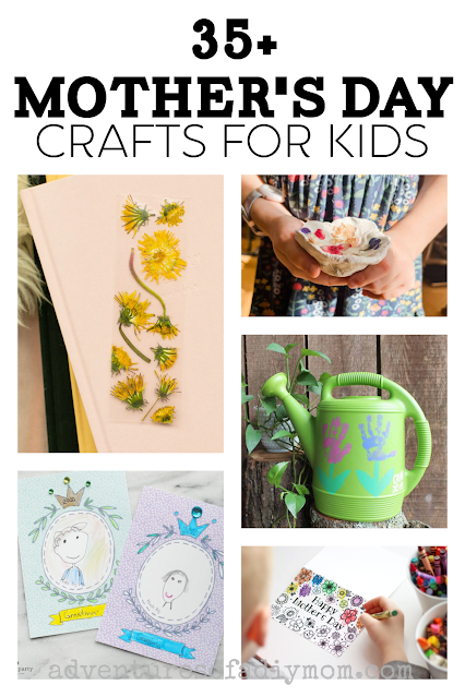 collage of gift ideas kids can make for mother's day