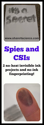 kids science activities invsible ink fingerprinting spy forensic science