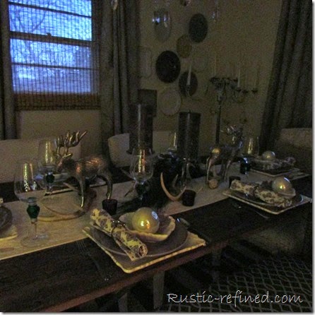 Christmas Tablescape Roaming Deer @ Rustic-refined.com