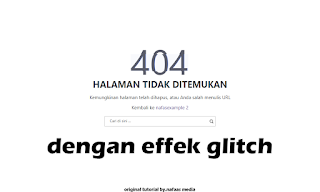 Halaman Error 404 Dengan Effek Glitch Di Blogspot