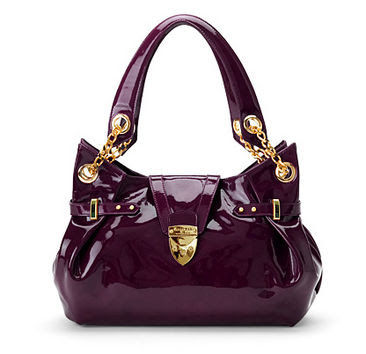 Aspinals Purple Barbarella Leather Handbag