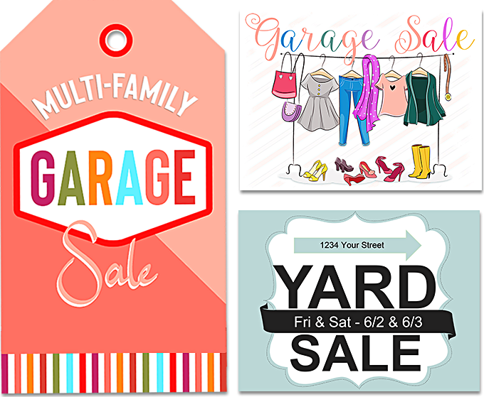 Free Colorful Garage Sale Ads