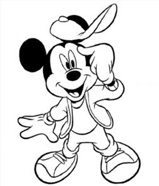 Buku belajar mewarnai gambar mickey mouse untuk anak