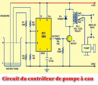 Circuit du contrôleur de pompe à eau