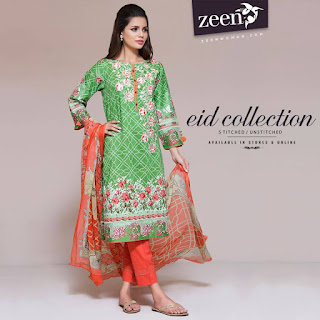 Zeen Premium Embroidered Lawn Eid Ul Adha Collection 2016