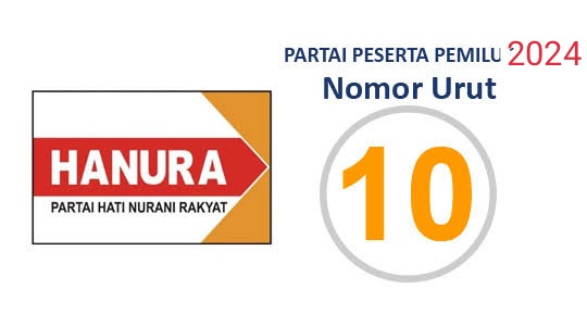 Partai Hanura mendapat nomor urut 10  peserta Pemilu 2024 