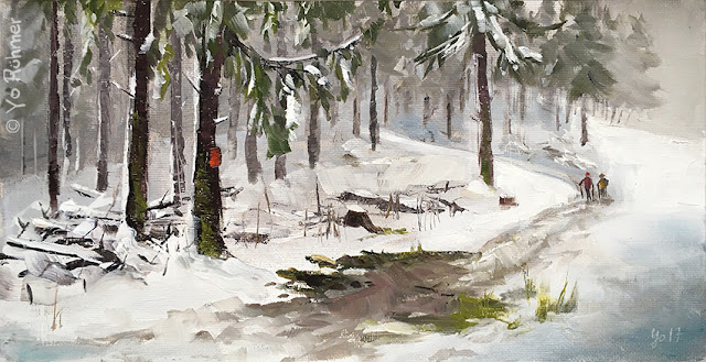 pleinairpainting, snowpainting