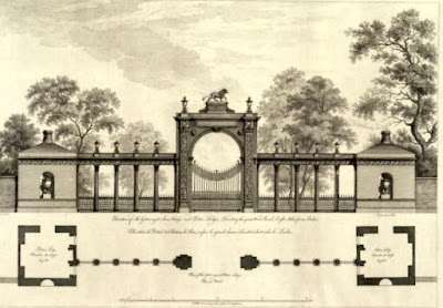 Design for entrance gate at Syon House  from The Works in architecture of Robert and James Adam 1773