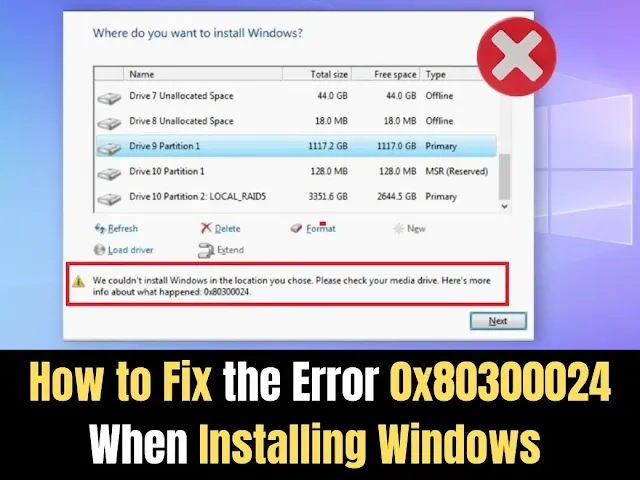 How to Fix the Frustrating Error 0x80300024 When Installing Windows 11/10